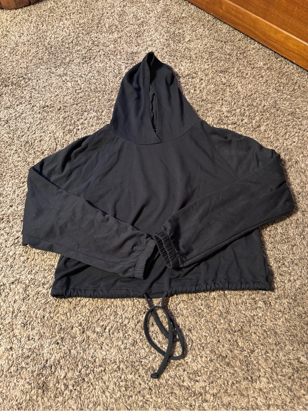 DSG Black Hoodie with tie Detail